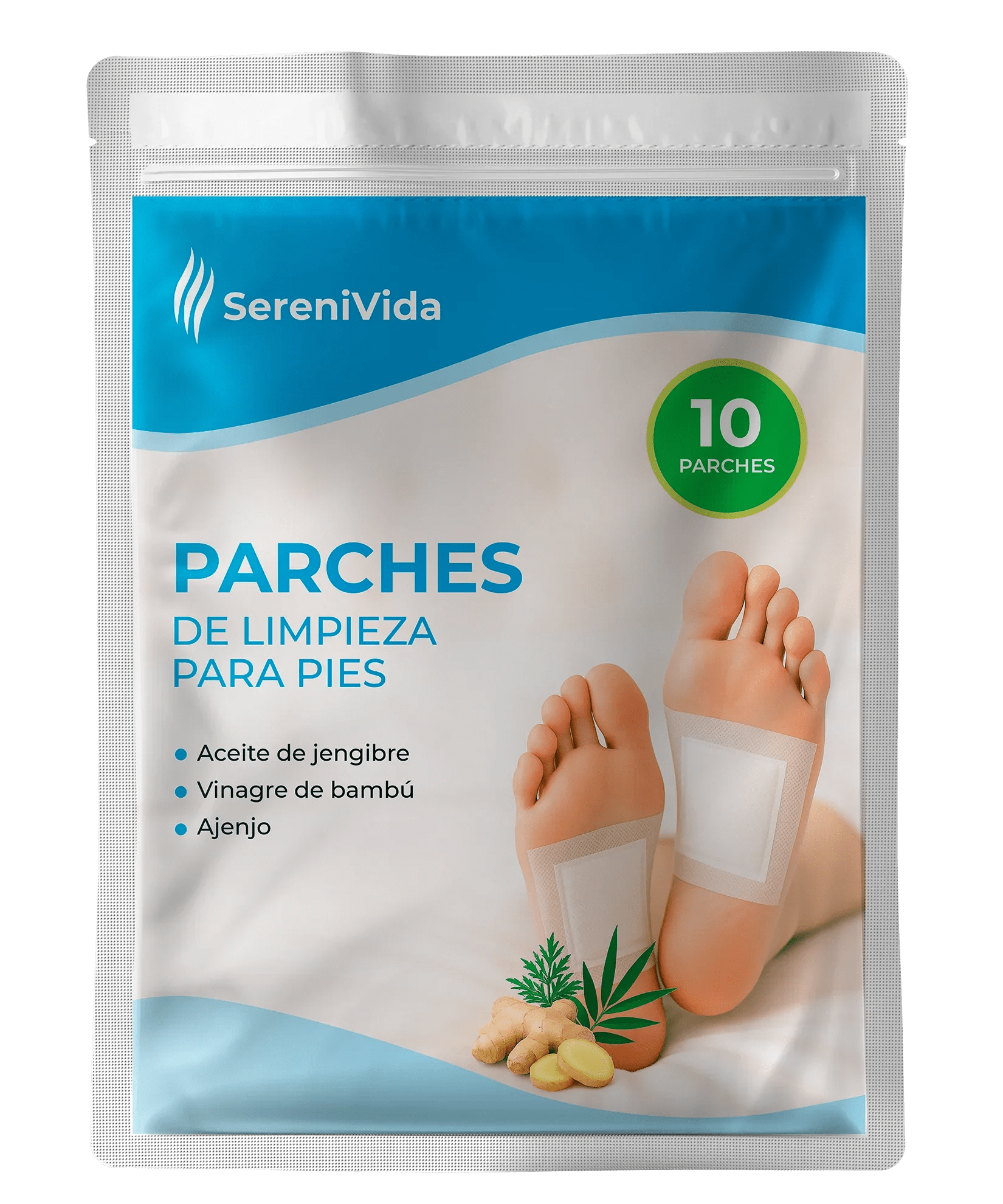 Almohadillas Detox para Pies (10 unidades) - SereniVida Mexico