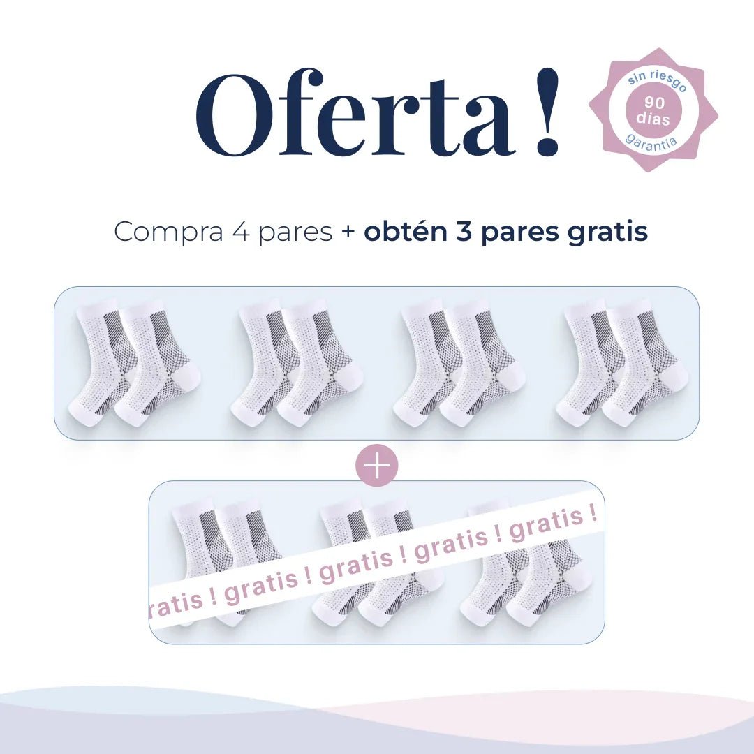 Medias De Compresión - Obtén Alivio Instantáneo De Pies Hinchados Y Adoloridos - SereniVida Mexico