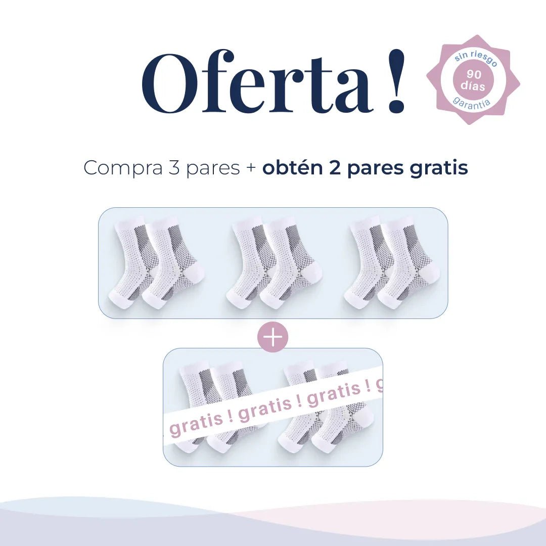 Medias De Compresión - Obtén Alivio Instantáneo De Pies Hinchados Y Adoloridos - SereniVida Mexico