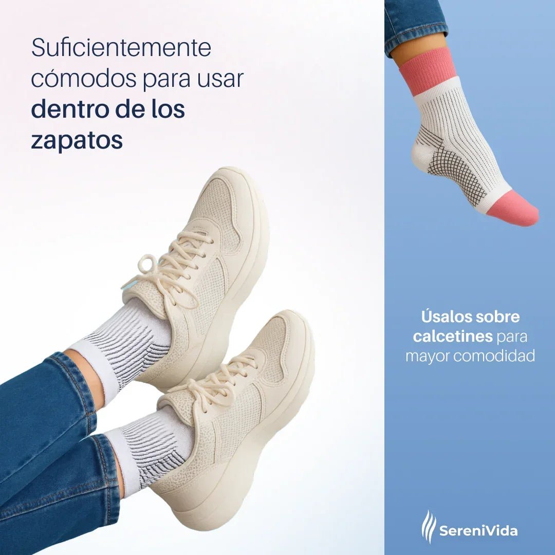 Medias De Compresión - Obtén Alivio Instantáneo De Pies Hinchados Y Adoloridos - SereniVida Mexico