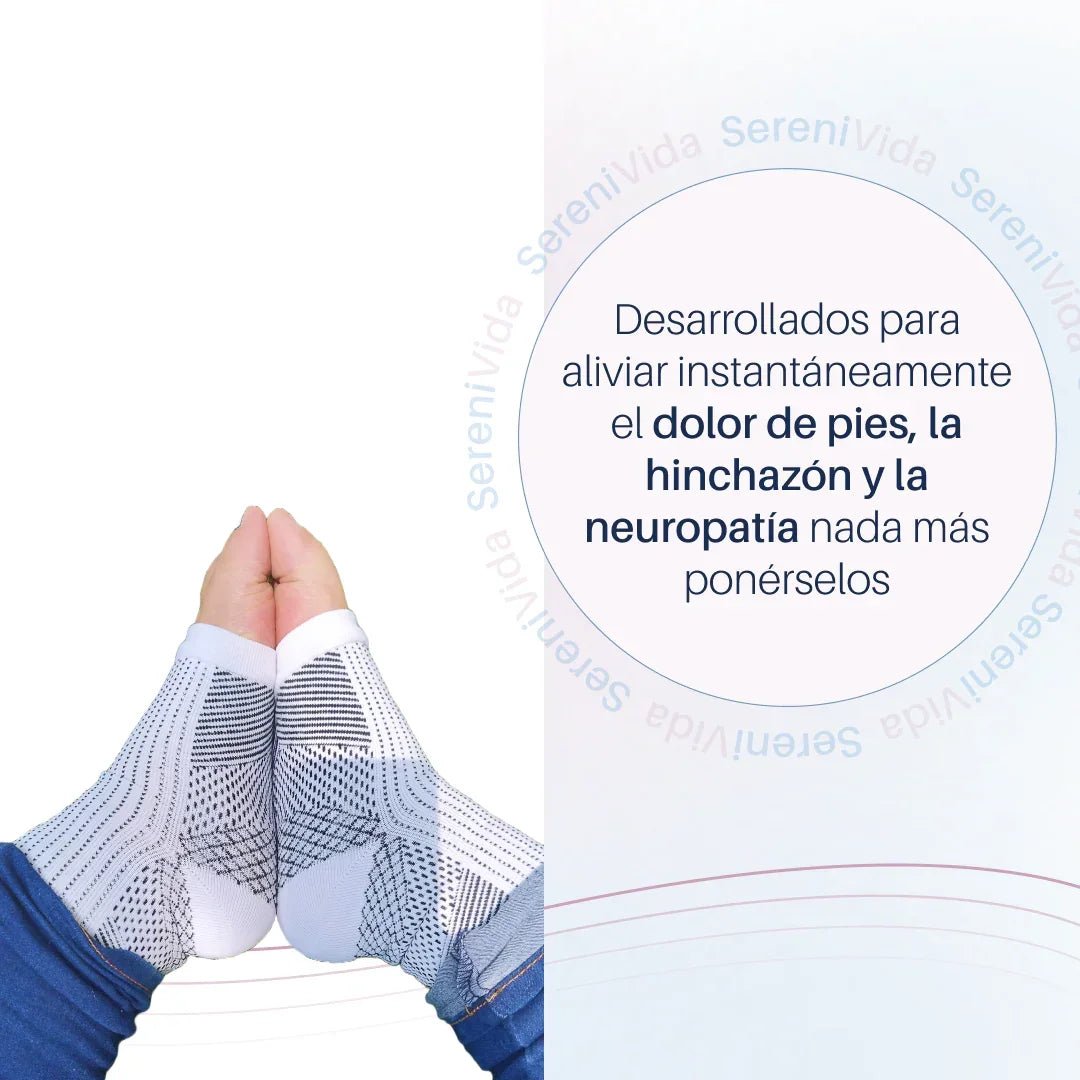 Medias De Compresión - Obtén Alivio Instantáneo De Pies Hinchados Y Adoloridos - SereniVida Mexico